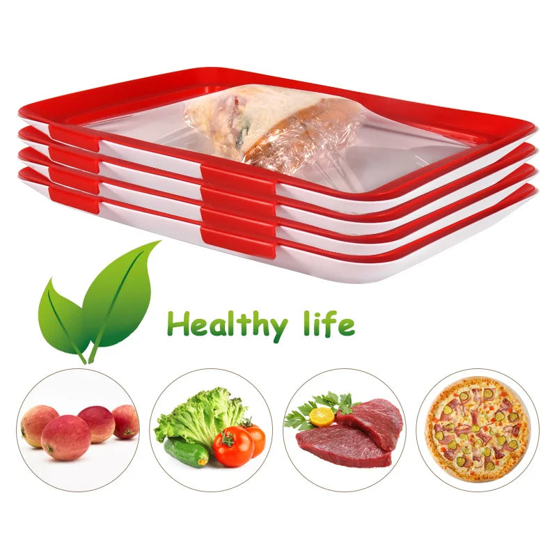 Food Preservation Tray Food Fresh Keeping Fresh Spacer Organizer Food Preservate Refrigerator Food Kitchen Storage Box