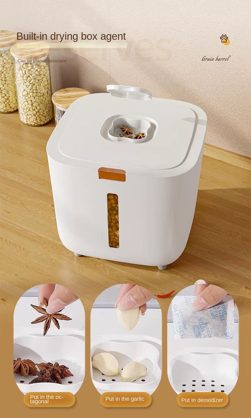 Pet Food Storage Barrel Large Storage Barrel Food Sealed Moisture-Proof Cat Food Barrel Storage Cat Food Dog Food Barrel Catbowl