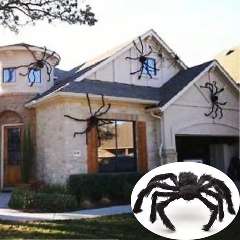 Halloween Big Plush Spider Halloween Decoration Party Props Outdoor Big Spider Decoration Chamber Trick a Prank Big Spider