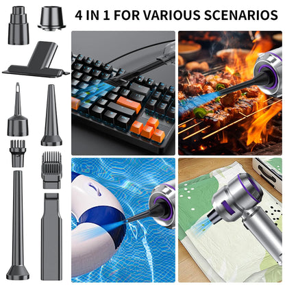 Portable High Power Car Vacuum Cleaner, 22000PA Car Vacuums 4 in 1 Compressed Air Duster & Air Blower & Pump Hand Held Vacuum Cordless with Brushless Motor for Cars Home Office
