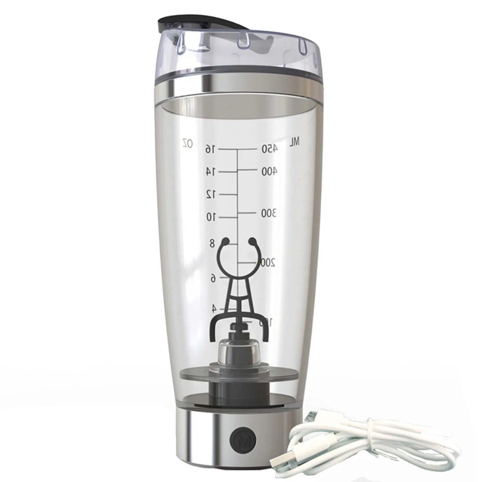 450Ml/600Ml Coffee Cup Electric Stirring Mug Large Capacity Mug Glass Waterproof Automatic Electric Protein Powder Mix Cup