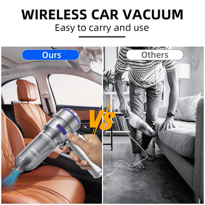 Portable High Power Car Vacuum Cleaner, 22000PA Car Vacuums 4 in 1 Compressed Air Duster & Air Blower & Pump Hand Held Vacuum Cordless with Brushless Motor for Cars Home Office