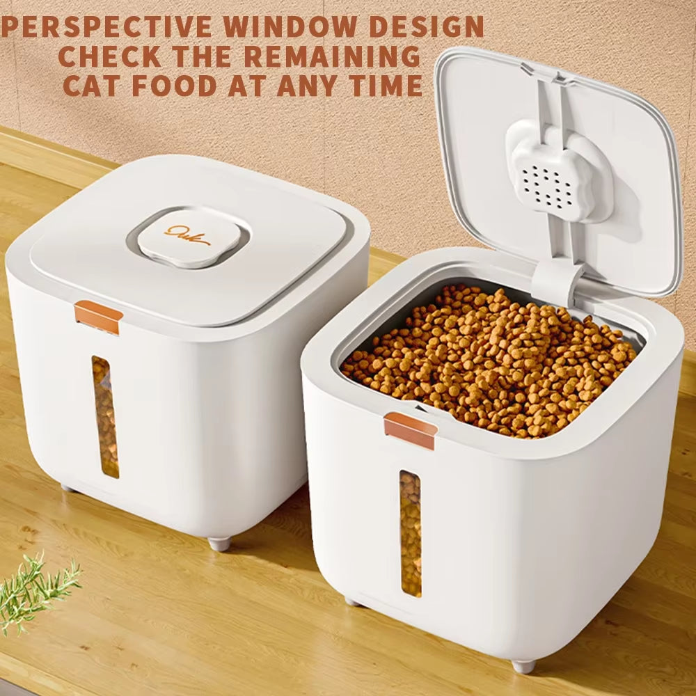 Pet Food Storage Barrel Large Storage Barrel Food Sealed Moisture-Proof Cat Food Barrel Storage Cat Food Dog Food Barrel Catbowl
