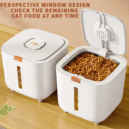 Pet Food Storage Barrel Large Storage Barrel Food Sealed Moisture-Proof Cat Food Barrel Storage Cat Food Dog Food Barrel Catbowl